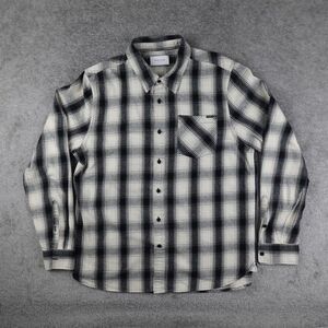 Ovadia & Sons Shirt Mens XL Black White Plaid Flannel Button Up Designer Outdoor